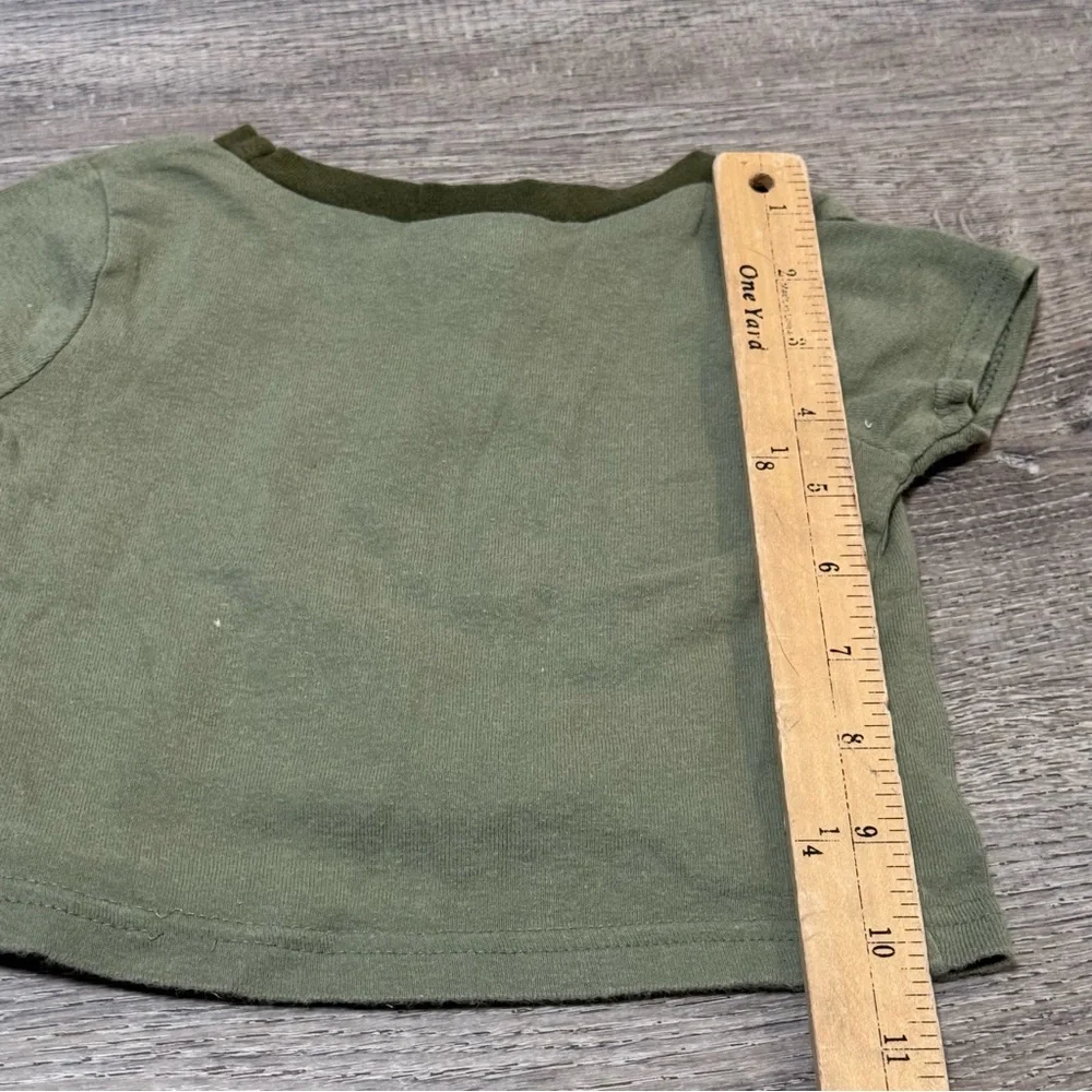 Vintage Mickey Mouse All star football green shirt tee Top 24m athletic - Picture 4 of 7
